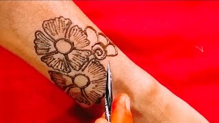 Flower BEL mehandi design ll Diwali mehandi design ll mehandi design ll simple mehandi [upl. by Claretta]