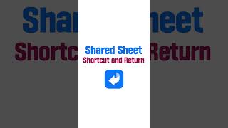 How to Use Shared Sheets and Modules Shared Sheet Shortcut and Return [upl. by Ahsied]