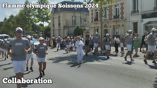 La flamme olympique à Soissons  2024 [upl. by Kolnick]