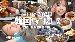 【韓国旅行🇰🇷】2泊3日モデルコース  50代母と娘のグルメamp美容旅🤍  韓屋で楽しむカフェとディナー🍴  母は初の美容体験✨ 渡韓歴9年目パワーJの計画的な旅行✈️ [upl. by Ennaylime]