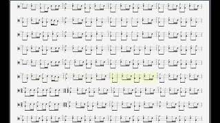 Oasis  Stand By Me drum tab score sheet music [upl. by Suryt]