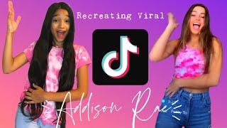 Recreating VIRAL TikToks Challenge Charli Damelio Vs Addison RaeJasmine and Bella [upl. by Adamsen243]