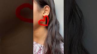 Easy heart earrings😍😍ytshortsviraltrendingcreativenewsubscribenowexplorecraft [upl. by Aniloj]