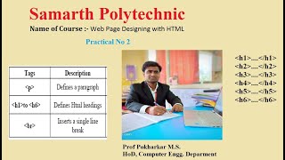 Web page designing using HTML  wpd  Practical No2  22014  msbte manual [upl. by Harrie733]