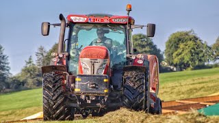 Lohnunternehmen Hacken beim Pressen in Ostbelgien puresound mccormick kuhn ballen farming [upl. by Islehc]