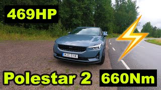 Testar ELBIL Sjuk Acceleration Polestar 2 469 häst [upl. by Tnarg]