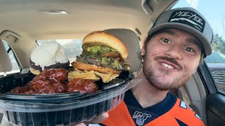 Red Robin Jalapeño Heatwave Burger Scorpion Wings and Shortbread Chocolate Soufflé Cake Review [upl. by Yancey]