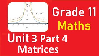 Grade 11 Maths Unit 3 Part 4 Elementary Row Operation of Matrices amp Row Echelon Form NewCurriculum [upl. by Ainnet936]