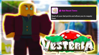 SECRET HOW TO GET FREE STAT RESETS quotUNLIMITED STAT RESETSquot  Roblox Vesteria [upl. by Nnaihs]