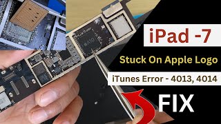 iPad 7 stuck on apple logo iTunes error 40134014 fixapple logo then blank screen fix [upl. by Philoo]