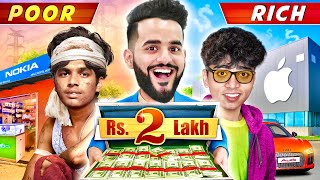 I gave Rs200000 to a Rich Boy Vs Poor Boy to spend in 60 minutes Challenge [upl. by Aihsetan]