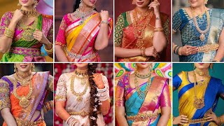 Elegant Bridal Sarees Collection 2022  Wedding Sarees Collection  Latest Silk Sarees and Blouse [upl. by Udelle]