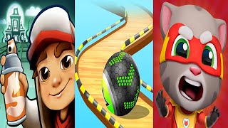 Subway Surfers  Haunted Hood 2024 🆚 Talking Tom Hero Dash 🆚 Going Balls [upl. by Cherida]