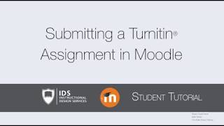 Submitting a Turnitin® Assignment in Moodle [upl. by Savick]