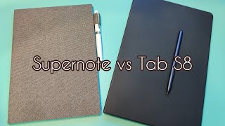 Supernote A5X vs Samsung Tab S8 Note taking comparison [upl. by Clintock]