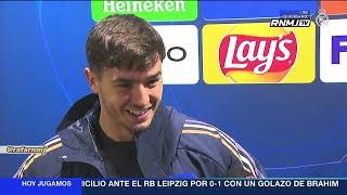 DECLARACIONES BRAHIM DIAZ post Leipzig 01 Real Madrid 13022024 [upl. by Aibara]