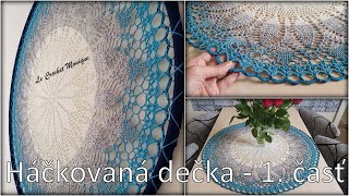 Háčkovaná dečka  1 časť Crocheted Doily  Part 1 english subtitles [upl. by Neville]