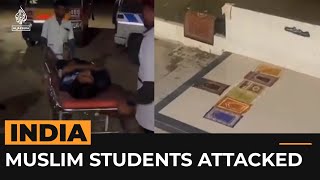 Foreign students attacked over Muslims prayers at Indian university [upl. by Eentirb]