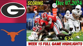 Georgia Bulldogs vs Texas Longhorns WEEK 15 FULL GAME 2ndQtr Dec 72024 NCAAFTODAY [upl. by Mcdougall]