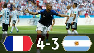 France 43 Argentina World Cup 2018 All Goals amp Highlights  English Commentary  HD 1080i [upl. by Clim158]