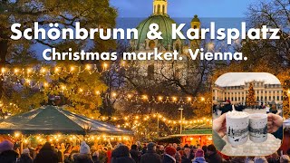 Vienna vlog  Christmas Market at Schönbrunn amp Karlsplatz Christmas Market [upl. by Akiras437]