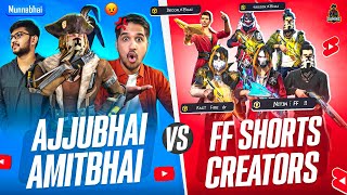 AJJUBHAI AMITBHAI VS NITIN FF AND ALL SHORTS CREATOR  GARENA FREE FIRE [upl. by Genny172]