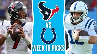 Texans vs Colts Best Bets  Week 18 NFL Picks and Predictions [upl. by Allimak]