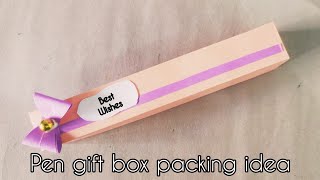 How to make pen gift box packing idea pen box  gift box [upl. by Nawk]