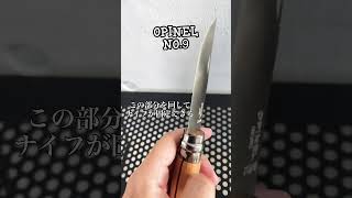 🏕️【OPINEL NO9】折りたたみ式でコンパクトに持ち運べるナイフ。荷物を減らしたいキャンパーさんにオススメ！opinel オピネル おすすめ紹介 キャンプ用品 [upl. by Annay]