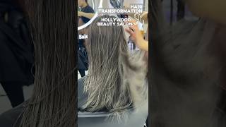 Hair transformation from frizzy and brassy to smooth and ash grey hair [upl. by Stephenie]