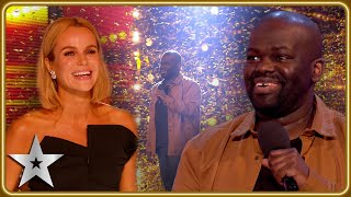 GOLDEN BUZZER for comedian Daliso Chaponda  Unforgettable Audition  Britains Got Talent [upl. by Mayrim]