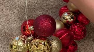 DIY CHRISTMAS ORNAMENT WREATH [upl. by Azyl330]