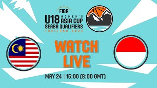 Malaysia v Indonesia  Full Basketball Game  FIBA U18 Womens Asia Cup 2024  SEABA Qualifiers [upl. by Eislek]