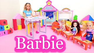 Barbie school play barbie barbiedoll barbiedollcartoon barbiedollhouse [upl. by Carpio]