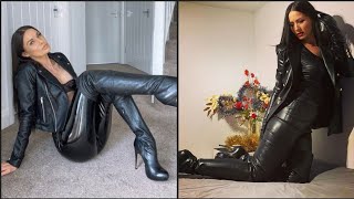 Stylish and incredible Faux amplatex leather leggings pants outfits ideas for womens [upl. by Akiram223]