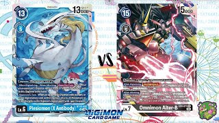 DIGIMON TCG Plesiomon X Blue vs MegaZoo Omnimon White [upl. by Neumark]