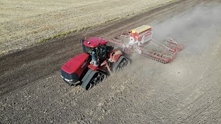 Case IH 600 Quadtrac and Pottinger Terrasem C9 Fertilizer [upl. by Nowed]