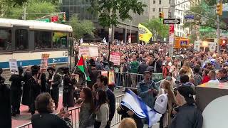 AntiZionist sect draws outrage at NYC proIsrael rally [upl. by Oiramrej]