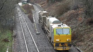 4K Network Rail MPV DR98912DR98962 On RHTT Train On 3SO9 Seen Passing At Denton Station On 091223 [upl. by Stephen414]