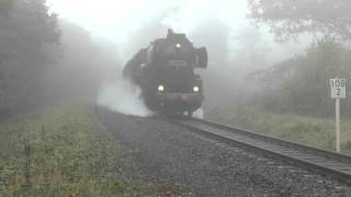 Steigungen Steigungen Steigungen und viel Dampf  52 8134 unterwegs [upl. by Neemsaj15]