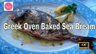 Greek Oven Baked Sea Bream Recipe 4 K [upl. by Gianni]