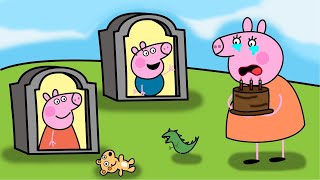 RIP Peppa Pig and George Birthday  Peppa Pig Fanmade Coloring Story [upl. by Oenire]