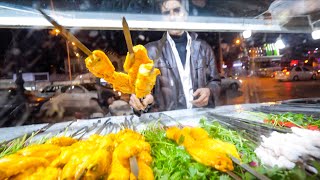 Late Night Street Food in Shiraz Iran 🇮🇷 Chicken Wings BBQ 🍗 [upl. by Bodi]