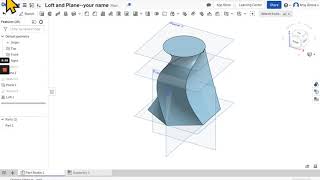 Onshape Loft and Plane [upl. by Adon248]