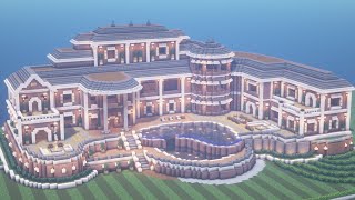 Minecraft GIANT Suburban Mansion Tutorial  Part 1 [upl. by Way]