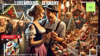 Luxembourg  Germany  The most beautiful Christmas market in the world Walking Tour [upl. by Ellah]