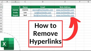 How to Remove Hyperlinks in Excel [upl. by Samanthia]