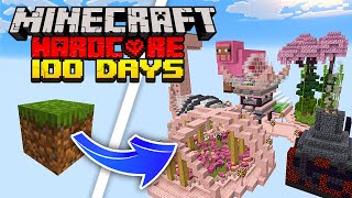 I Survived 100 Days on ONE BLOCK Skyblock in Minecraft [upl. by Sixel]