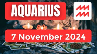 Aquarius horoscope  Aquarius Horoscope for Today 7 November 2024 [upl. by Annuahsal356]