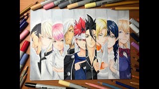 Speed Drawing  Shokugeki no Somas Character Food Wars HD [upl. by Lusa]